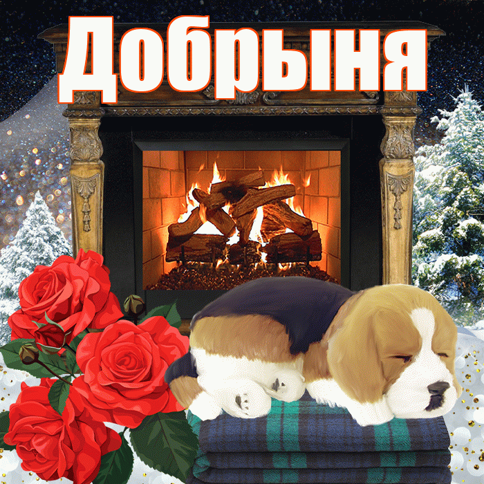 Добрыня! Добрый зимний вечер! Красивая открытка Добрыне!