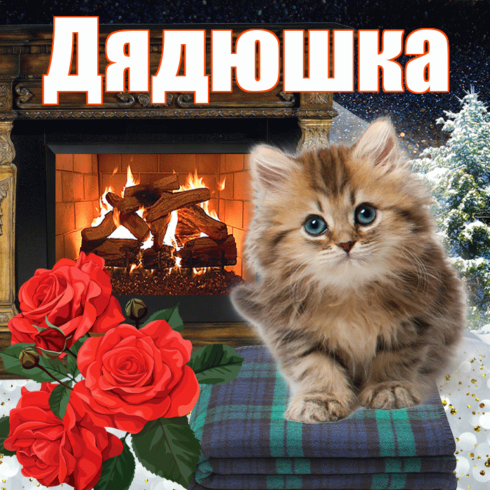 Дядюшка! Добрый зимний вечер! Красивая открытка Дядюшке!