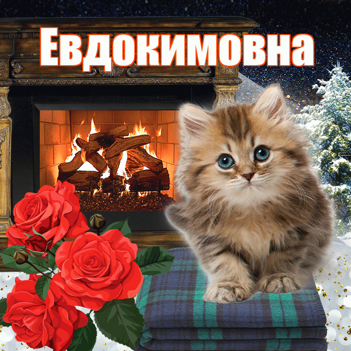 Евдокимовна! Добрый зимний вечер! Красивая открытка Евдокимовне!