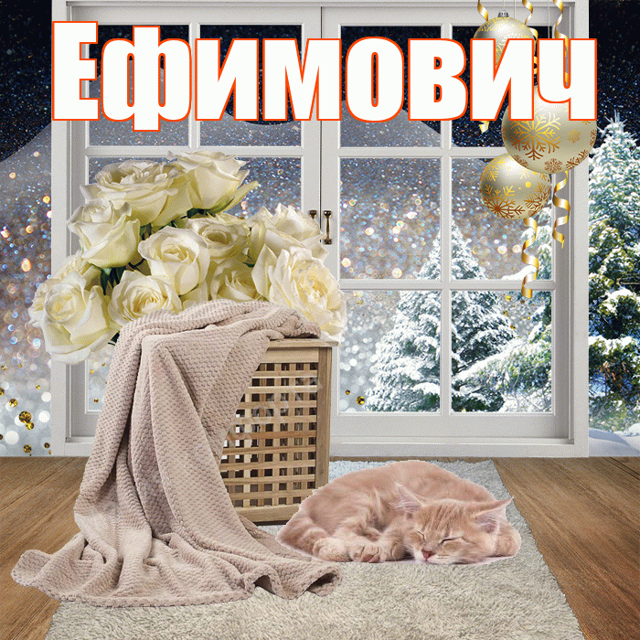 Ефимович! Добрый зимний вечер! Красивая открытка Ефимовичу!