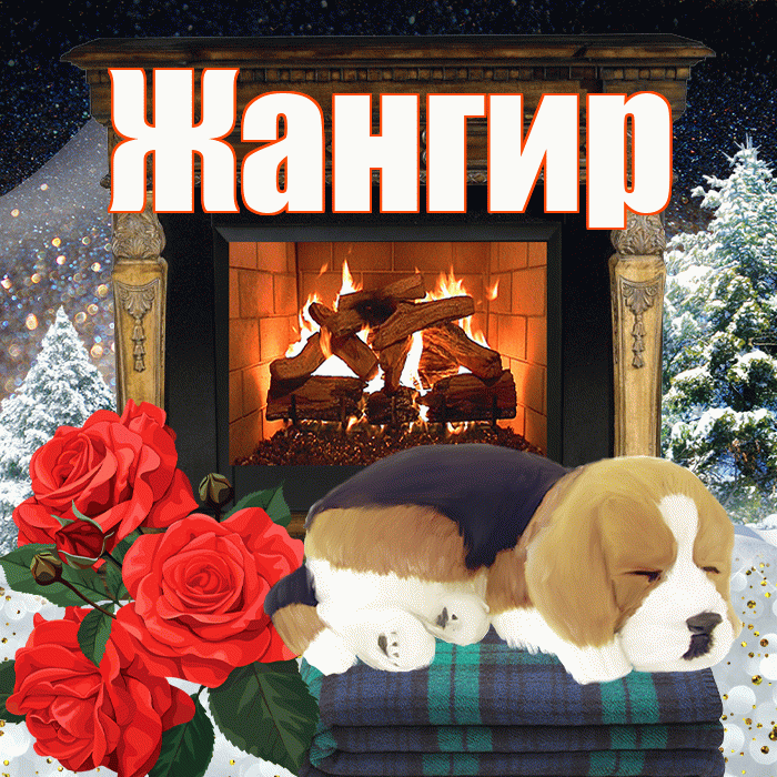 Жангир! Добрый зимний вечер! Красивая открытка Жангиру!