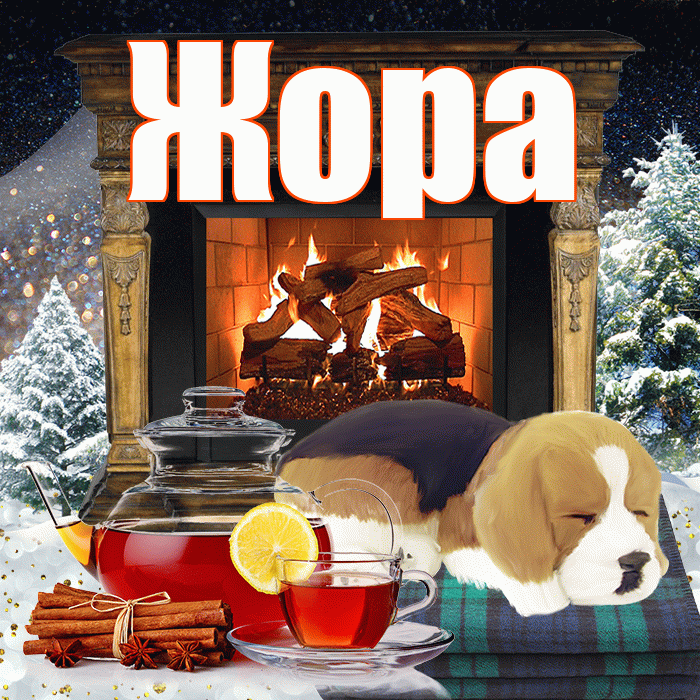 Жора! Добрый зимний вечер! Красивая открытка Жору!
