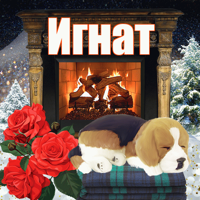Игнат! Добрый зимний вечер! Красивая открытка Игнату!
