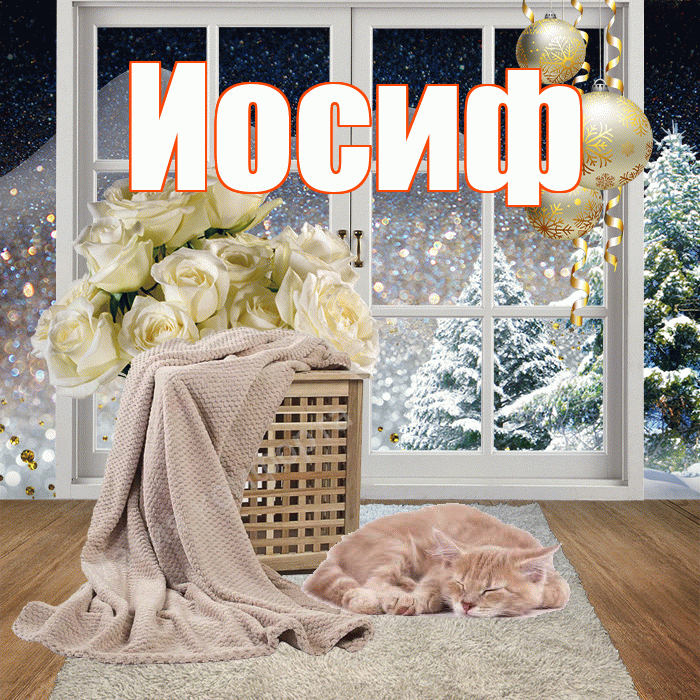 Иосиф! Добрый зимний вечер! Красивая открытка Иосифу!