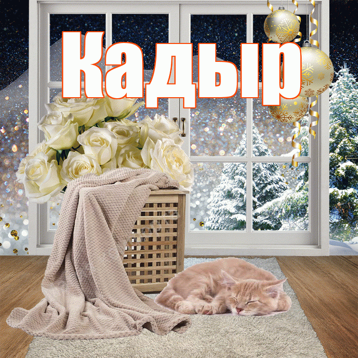 Кадыр! Добрый зимний вечер! Красивая открытка Кадыру!