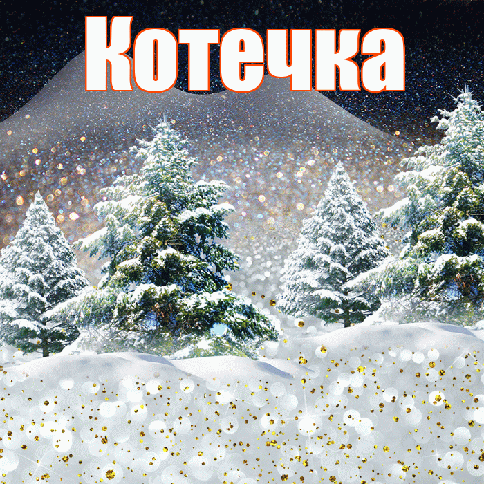 Котечка! Добрый зимний вечер! Красивая открытка !