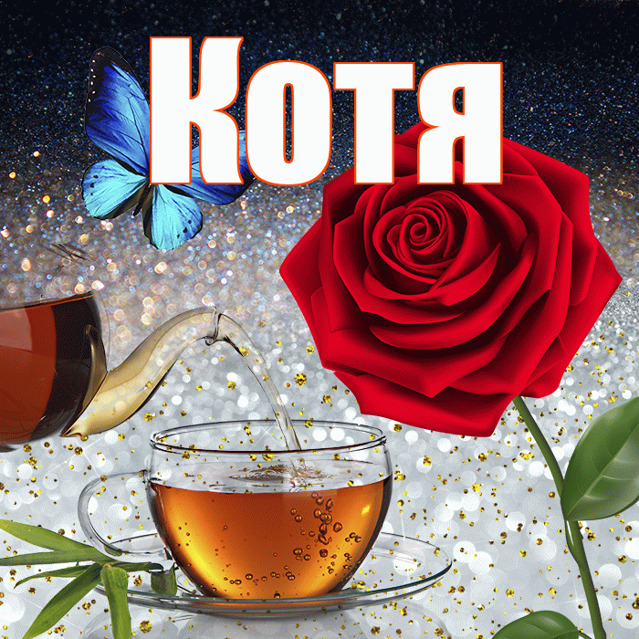 Котя! Добрый зимний вечер! Красивая открытка Коте!