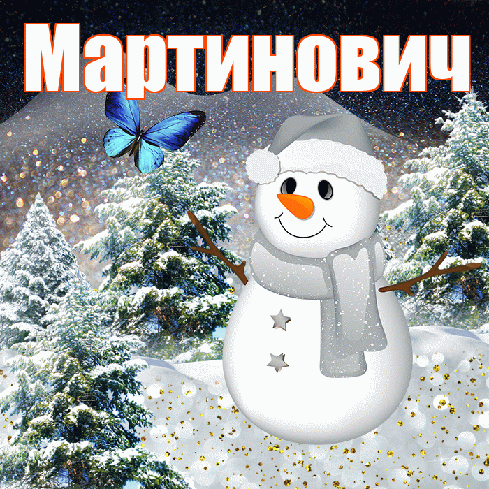 Мартинович! Добрый зимний вечер! Красивая открытка Мартиновичу!