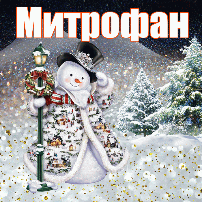 Митрофан! Добрый зимний вечер! Красивая открытка Митрофану!