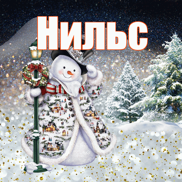 Нильс! Добрый зимний вечер! Красивая открытка Нильсу!