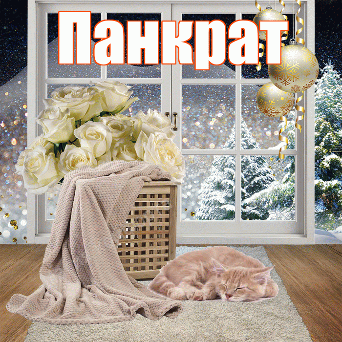 Панкрат! Добрый зимний вечер! Красивая открытка Панкрату!