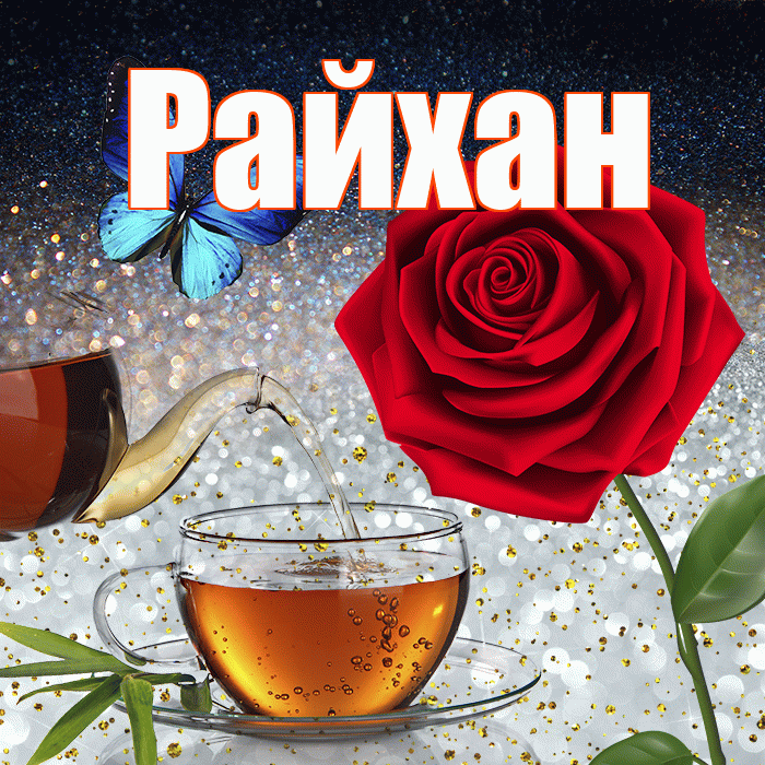 Райхан! Добрый зимний вечер! Красивая открытка Райхан!