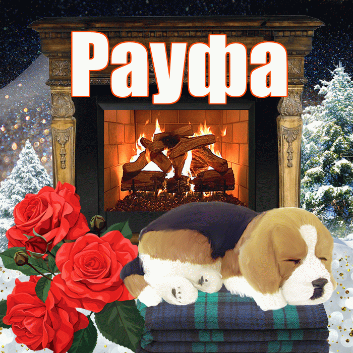 Рауфа! Добрый зимний вечер! Красивая открытка Рауфе!