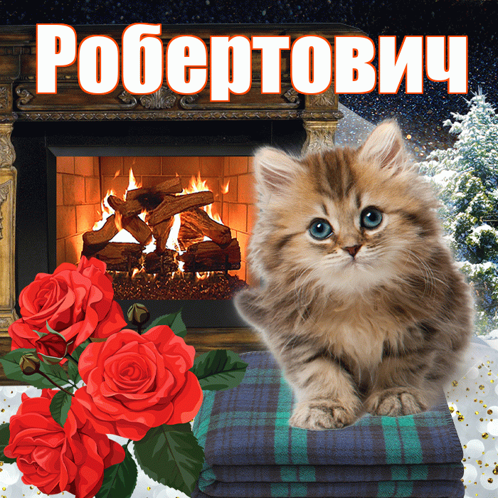 Робертович! Добрый зимний вечер! Красивая открытка Робертовичу!