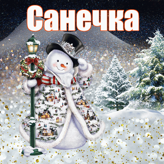 Санечка! Добрый зимний вечер! Красивая открытка !