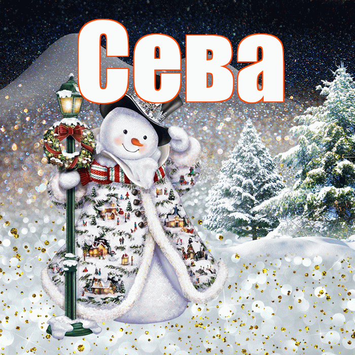 Сева! Добрый зимний вечер! Красивая открытка Севовне!