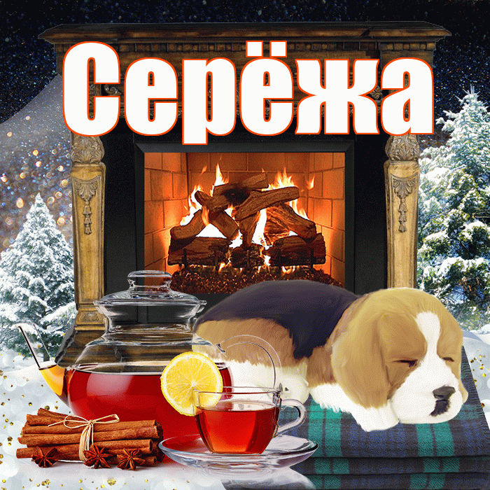 Серёжа! Добрый зимний вечер! Красивая открытка !