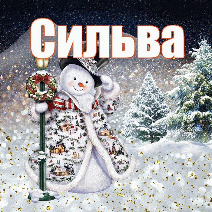 Сильва! Добрый зимний вечер! Красивая открытка Сильве!