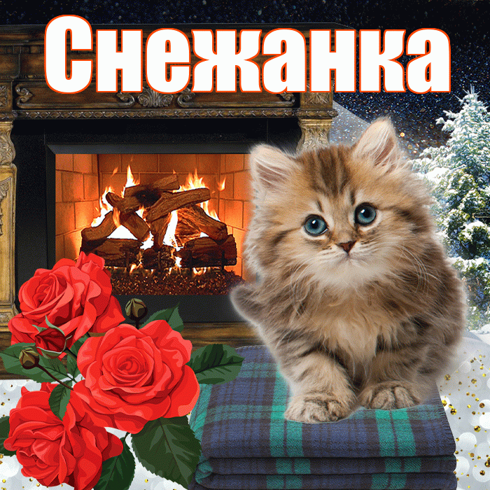 Снежанка! Добрый зимний вечер! Красивая открытка !