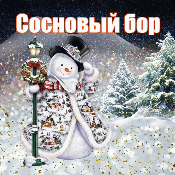 Сосновый бор! Добрый зимний вечер! Красивая открытка !