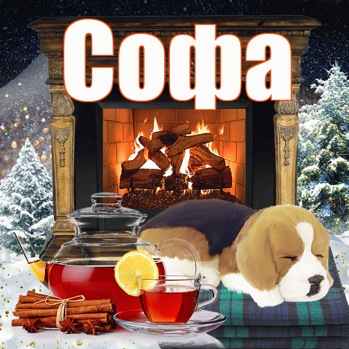 Софа! Добрый зимний вечер! Красивая открытка Софе!