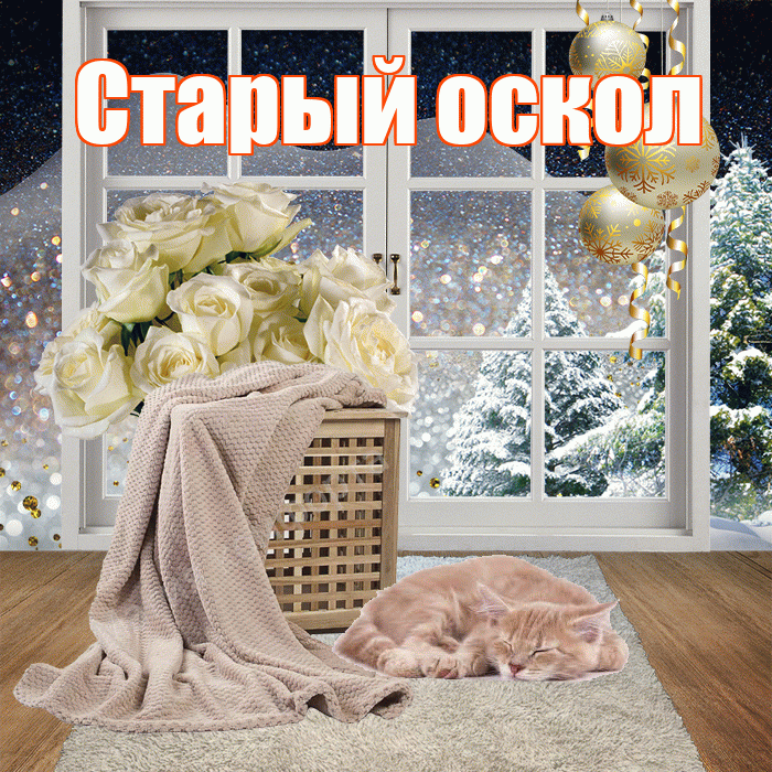 Старый оскол! Добрый зимний вечер! Красивая открытка !