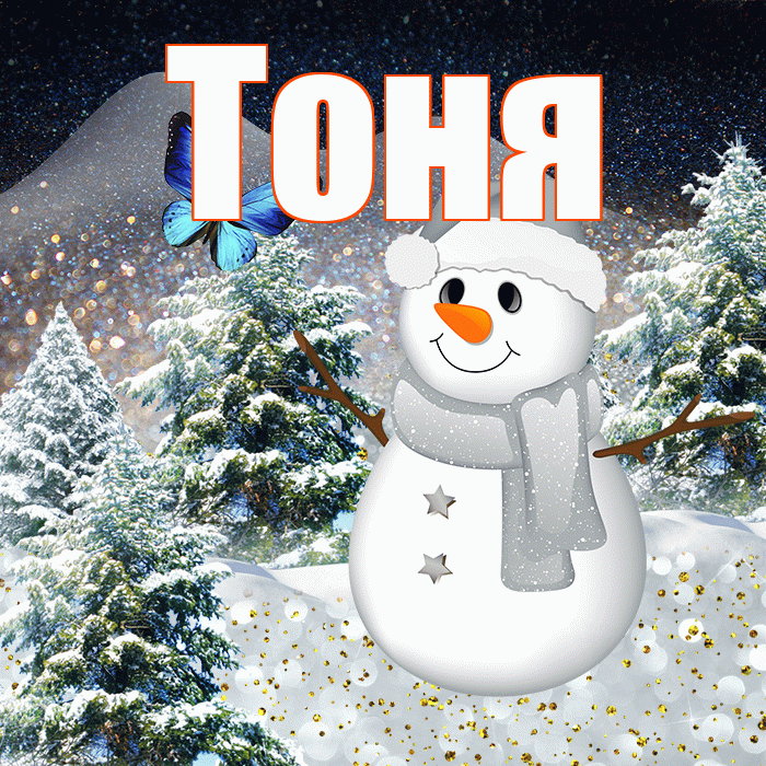 Тоня! Добрый зимний вечер! Красивая открытка Тоне!