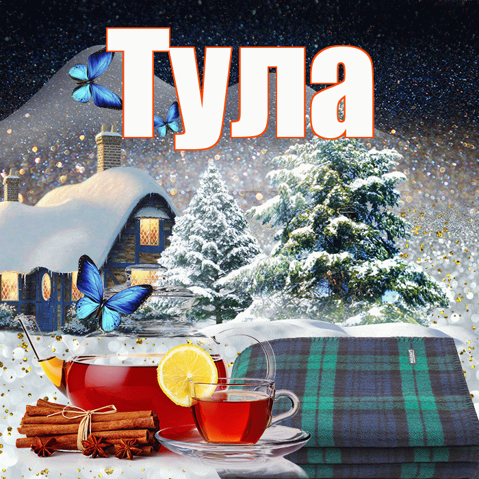Тула! Добрый зимний вечер! Красивая открытка Туле!