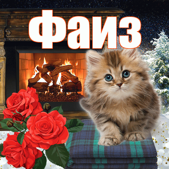Фаиз! Добрый зимний вечер! Красивая открытка Фаизу!