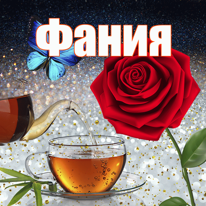 Фания! Добрый зимний вечер! Красивая открытка Фание!