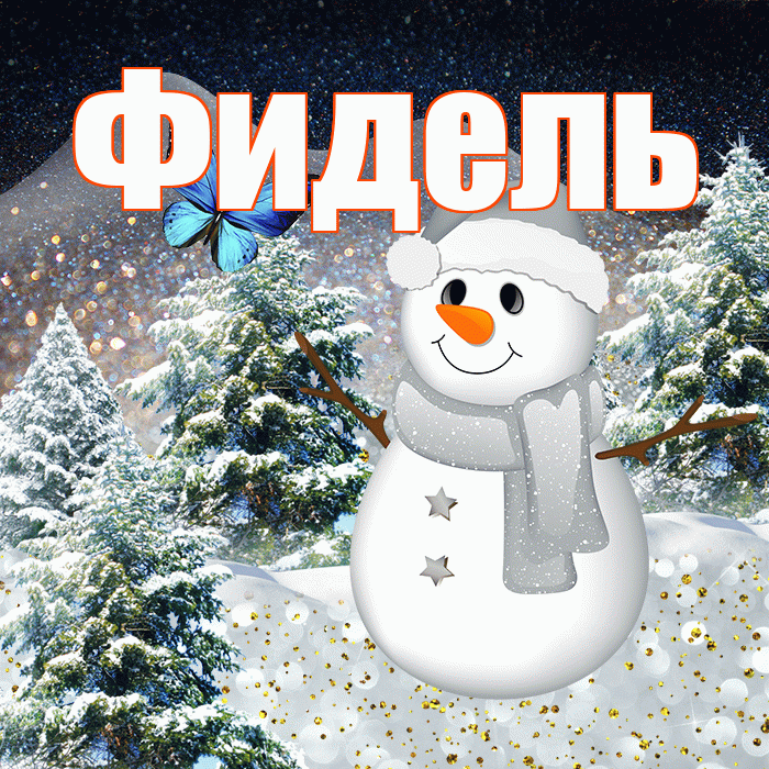 Фидель! Добрый зимний вечер! Красивая открытка Фиделю!