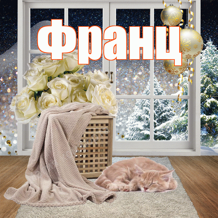Франц! Добрый зимний вечер! Красивая открытка Францу!