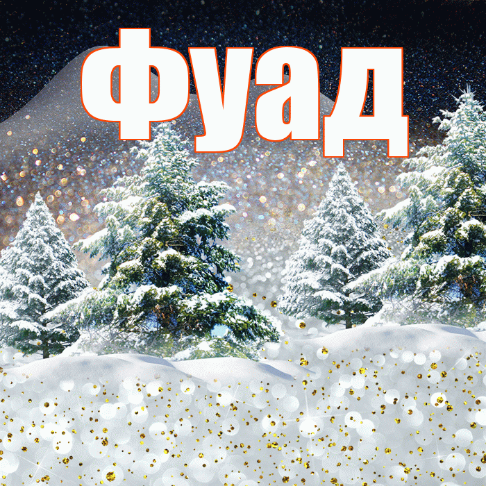 Фуад! Добрый зимний вечер! Красивая открытка Фуаду!
