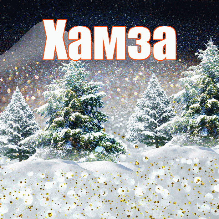 Хамза! Добрый зимний вечер! Красивая открытка Хамзе!