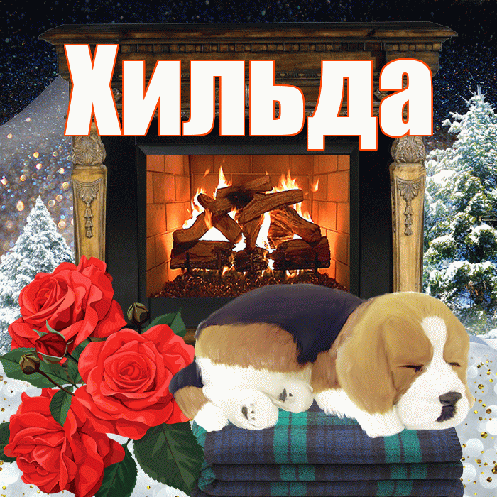 Хильда! Добрый зимний вечер! Красивая открытка Хильде!