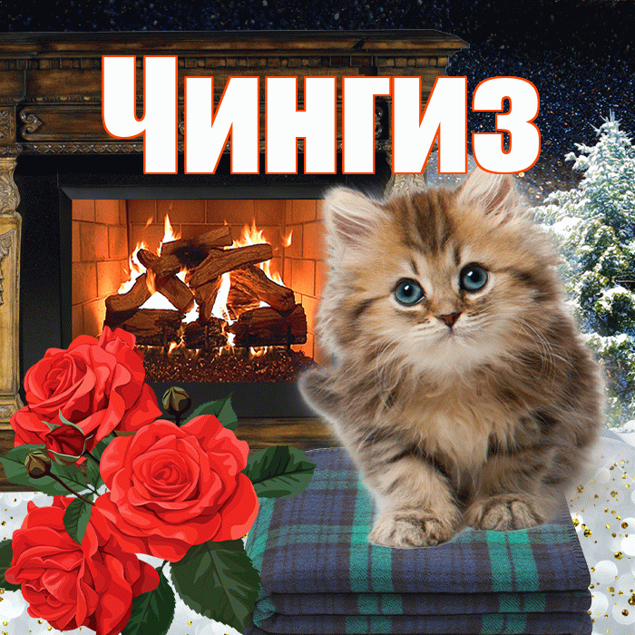 Чингиз! Добрый зимний вечер! Красивая открытка Чингизу!