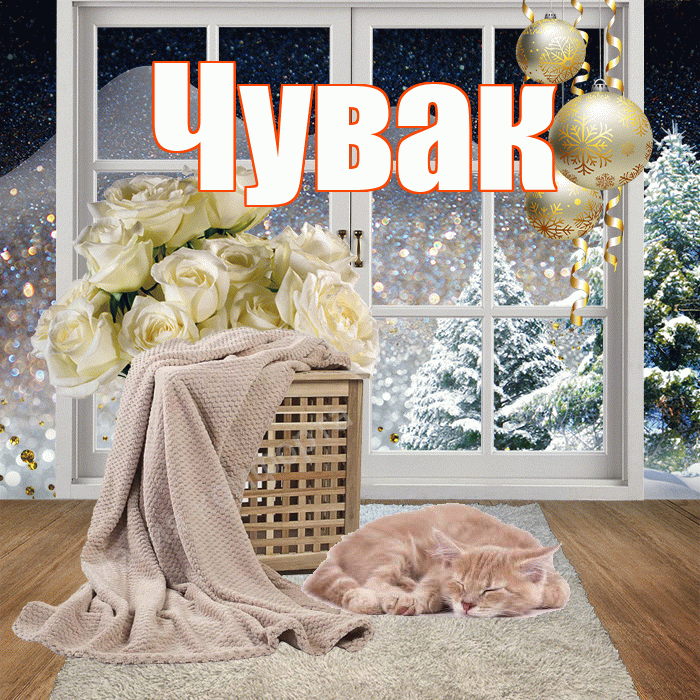 Чувак! Добрый зимний вечер! Красивая открытка Чуваку!