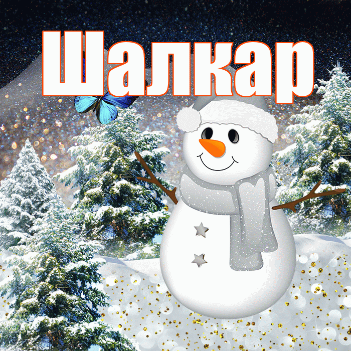 Шалкар! Добрый зимний вечер! Красивая открытка Шалкару!