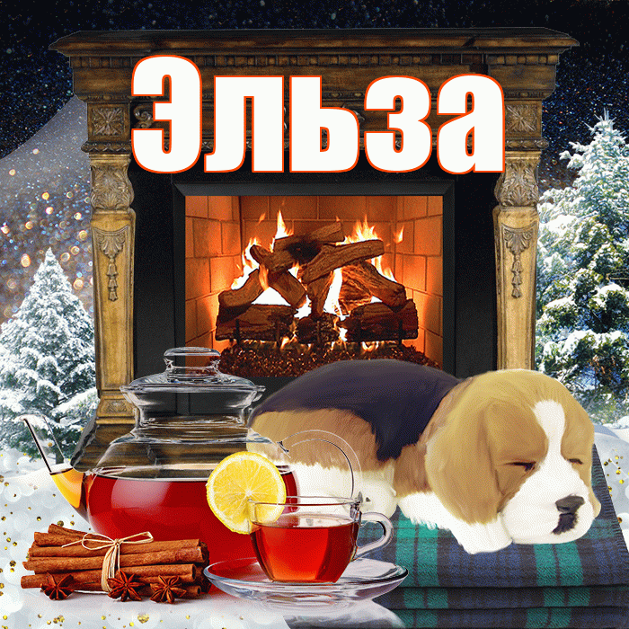 Эльза! Добрый зимний вечер! Красивая открытка Эльзе!