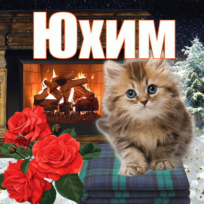 Юхим! Добрый зимний вечер! Красивая открытка Юхому!
