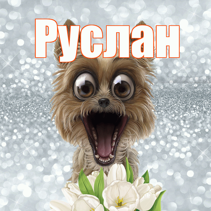 Руслан! Желаю хорошего дня! Красивая открытка Руслану!