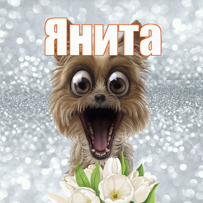Янита! Желаю хорошего дня! Красивая открытка Яните!