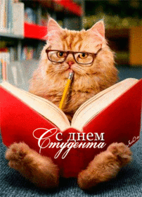 Картинка на 25 января! Желаю в день студента отличных отметок! С днём студента! С самым весёлым, лёгким и молодым праздником — Днём...