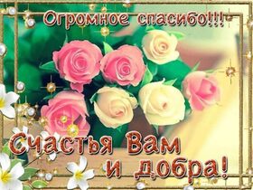 Открытка! Спасибо большое! Благодарственная открытка! Ваши слова тронули меня, как никогда. Спасибо за ваши...