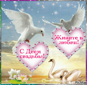 Картинка! От души! Сердечная открытка на свадьбу! Дорогие наши молодожены! Поздравляем Вас с этим важным...