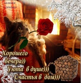 Открытка! Добрый вечер! Открытка от души! Приятного вечера! Хочу пожелать вам много самого прекрасного: чтобы здоровье...