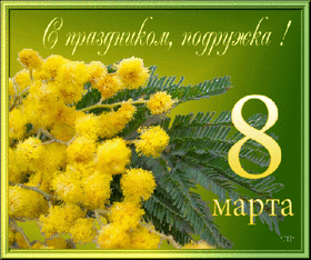 Открытка! Красивая открытка подруге! Картинка на 8 марта женщине! Подружка, поздравляю тебя с самым весенним праздником...