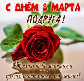 Картинка! Открытка на 8 марта подруге! Для подружки! Картинка! Подруга, милый мой, родной человечек, с 8 Марта! Большого...