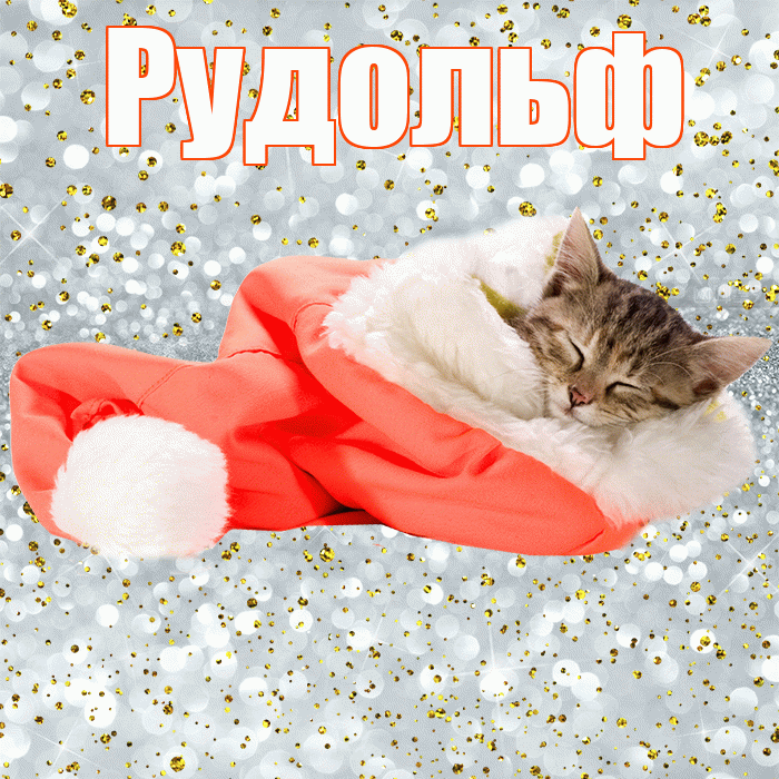 Рудольф! Приятных тебе снов! Красивая открытка Рудольфу!