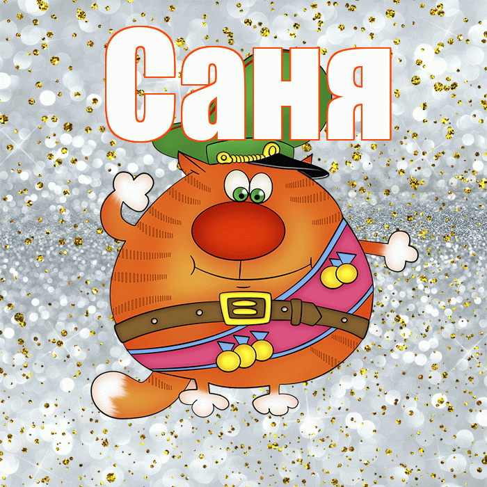 Саня! С 23 февраля! Красивая открытка !